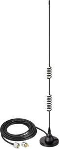 Mobile Ham Radio Antenna Dual Band VHF UHF 136-174MHz 400-520MHz | Magnetic Base PL259 Male Antenna for BTECH ICOM