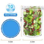 [32 oz 10 Pack] Food Storage Freezer Containers