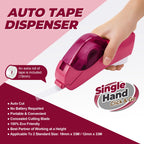 Automatic Tape Dispenser with Multiple Rolls of Tape, Red