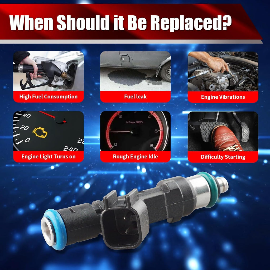 Set of 6 Fuel Injectors 0280158020 Replacement