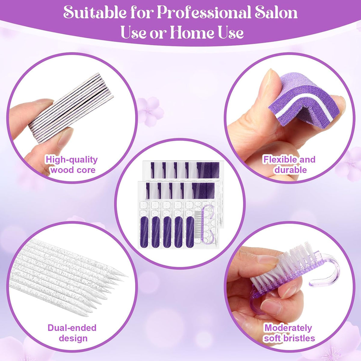 5-in-1 Disposable Pedicure Kit 100Set Manicure Individually Package