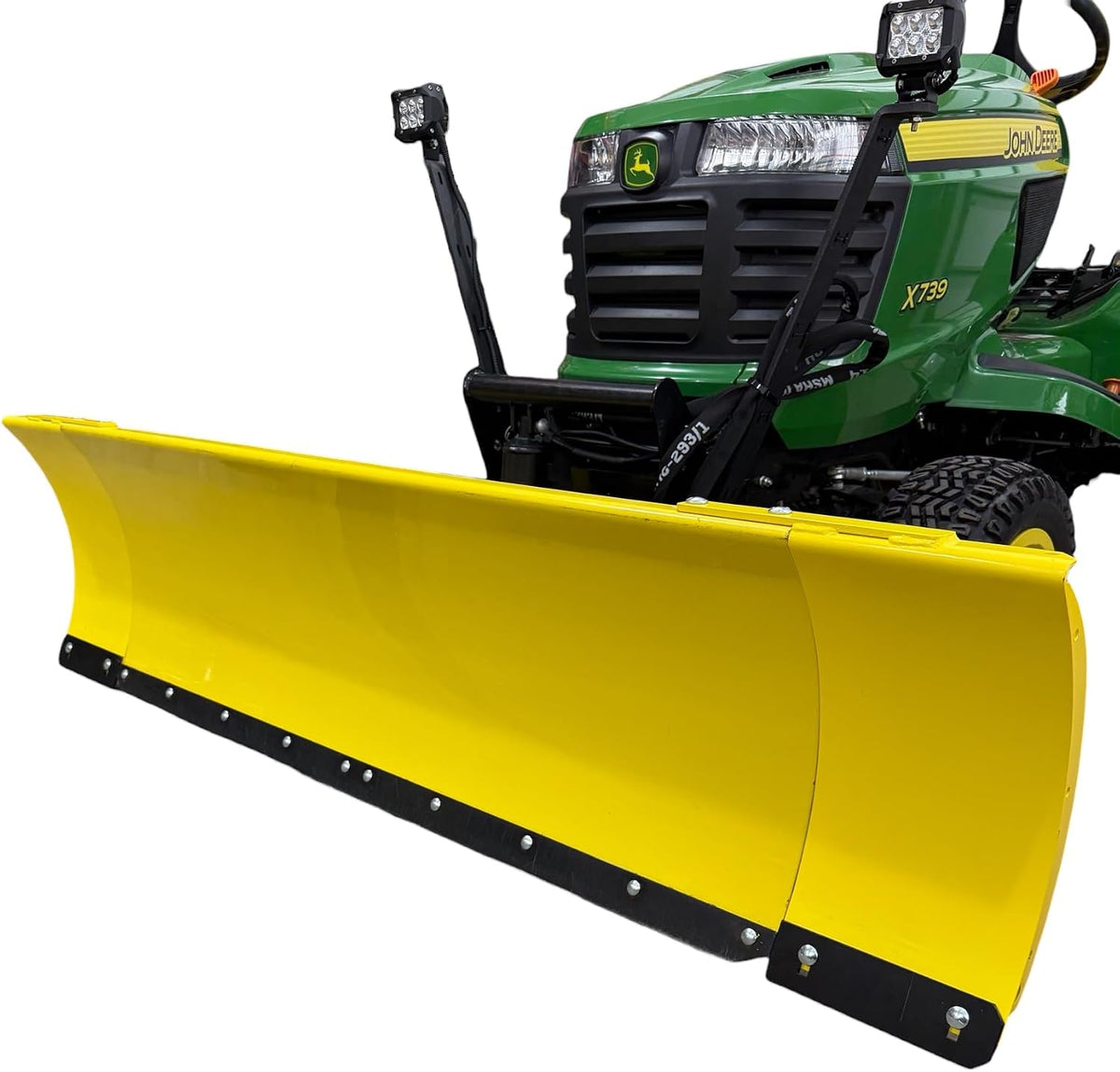 118.624 18-Inch Plow Wings Snow Blade Extension Kit for John Deere (Yellow) – Replaces OEM LP53767
