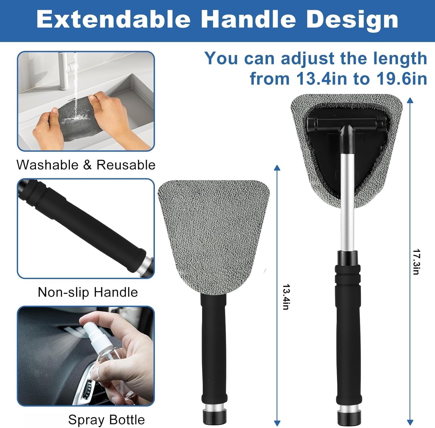 Windshield Cleaner Tool, 13Pcs Car Interior Cleaning Kit, Car Detailing Kit Interior Cleaner, Car Detailing Brushes