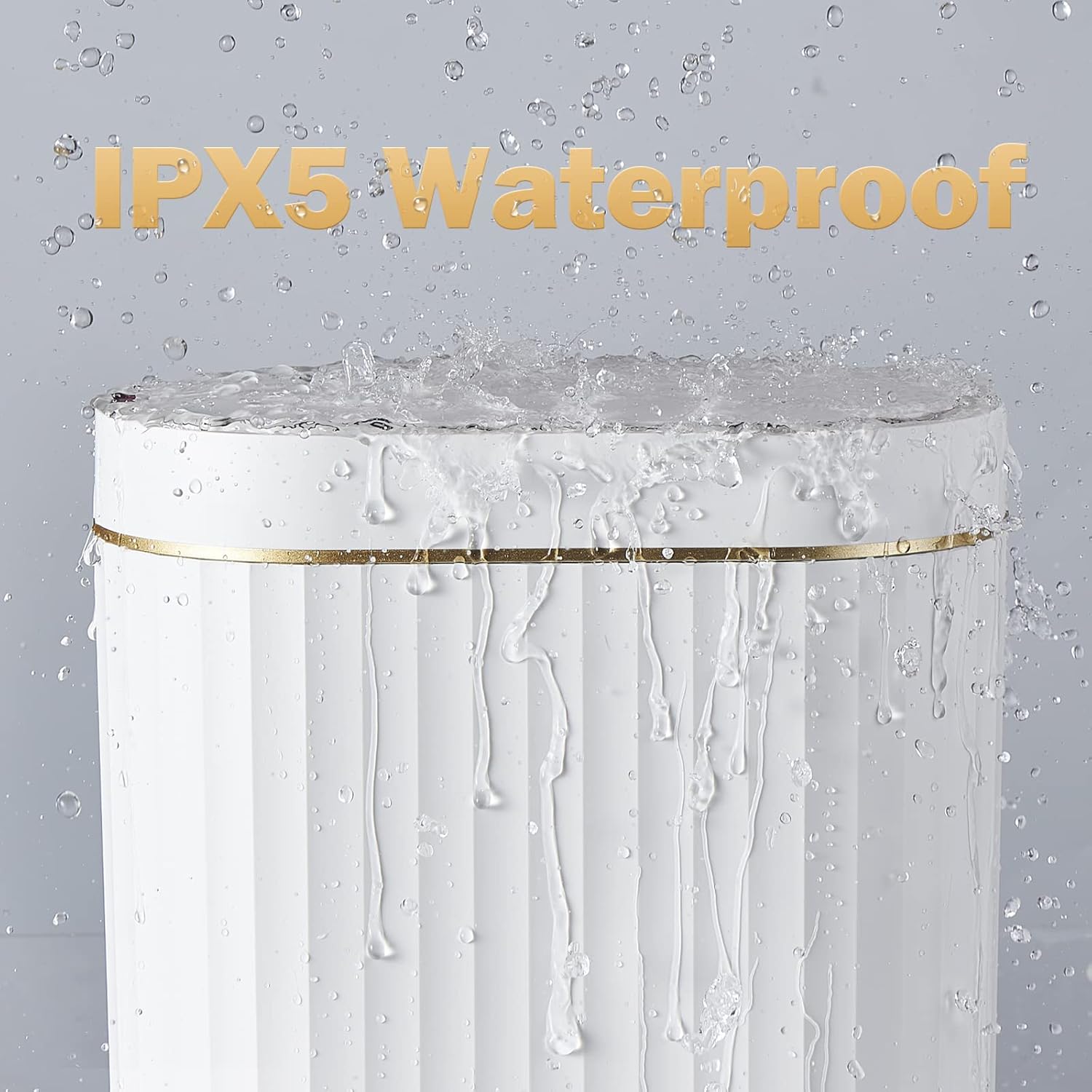 Bathroom Trash Can with Lid 2 Gallon Sensor Garbage Can, Automatic Trash Bin, Motion Sensor Trash Can, IPX5