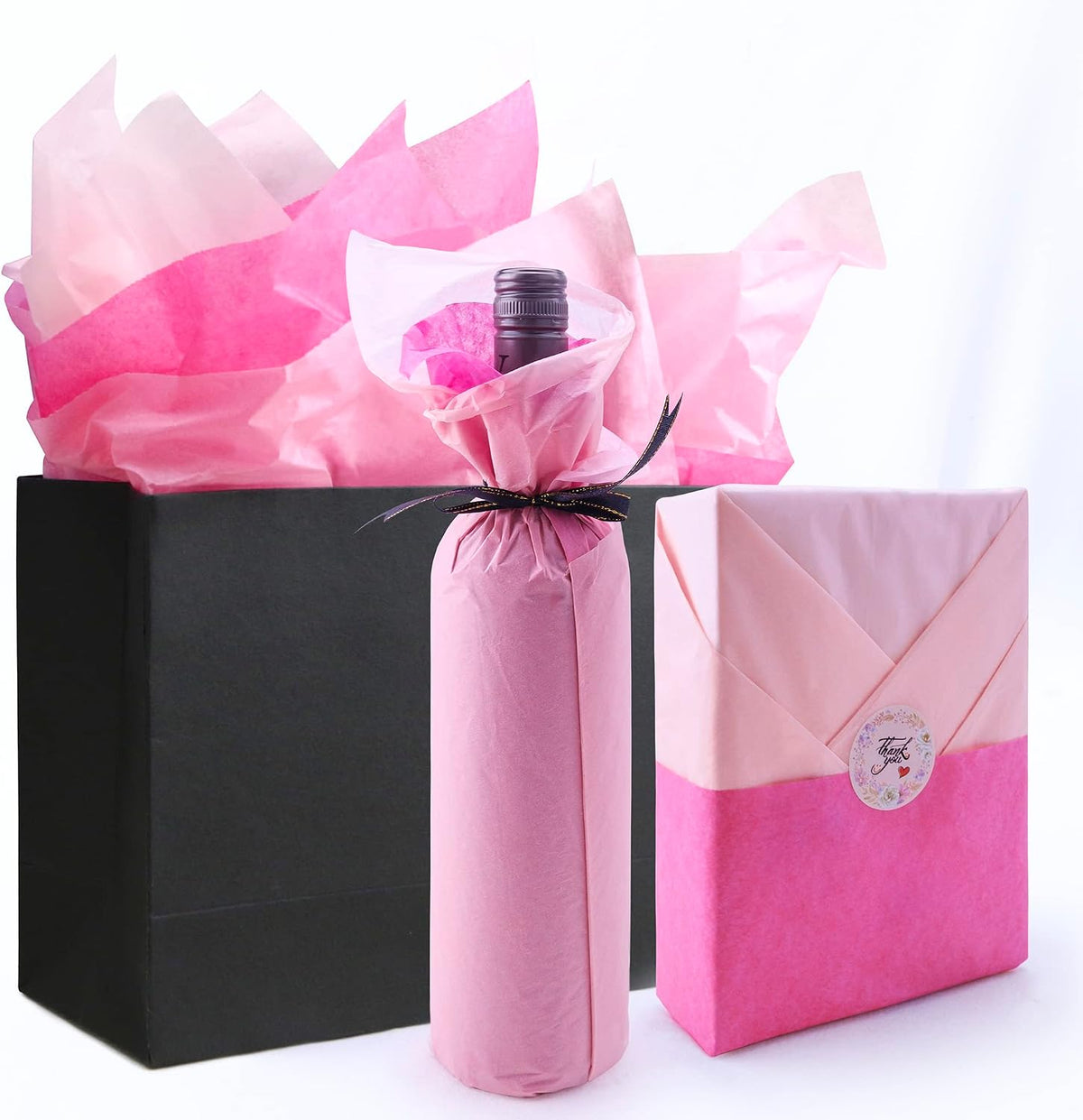 90 Sheets 20" x 30" Pink Tissue Paper Bulk,Large Assorted Pinks Tissue Paper for Gift Bags,Valentine's