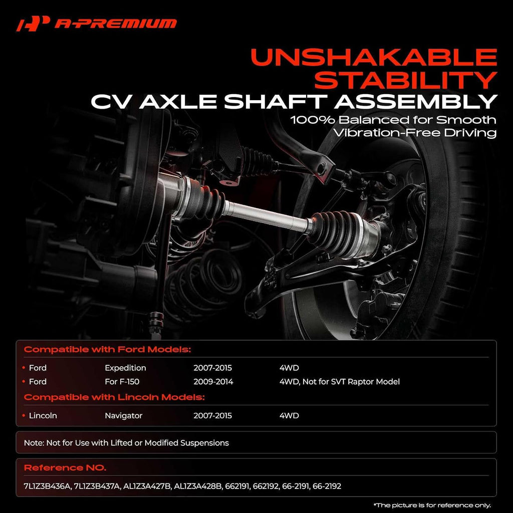 A-Premium Set of 2 Front CV Axle Shaft Assembly