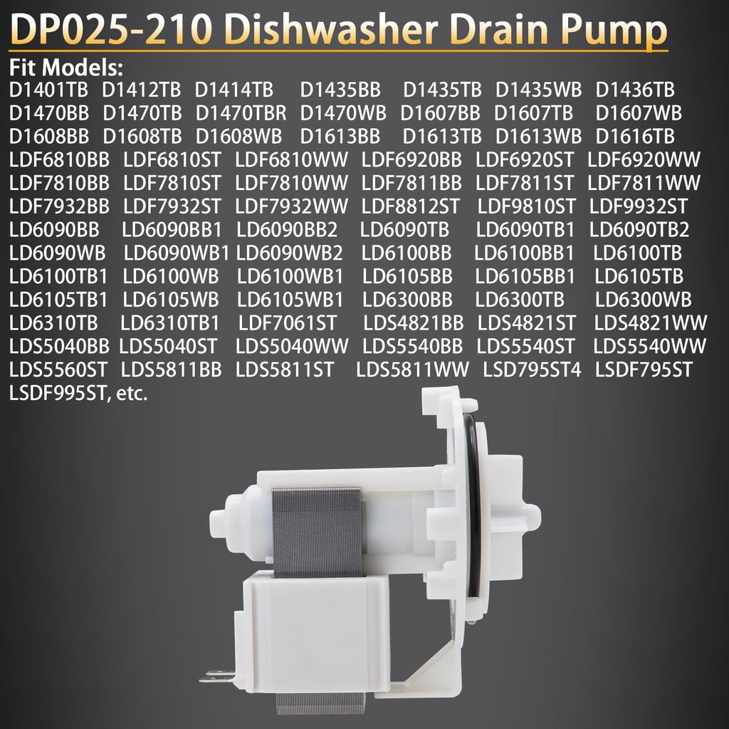 DP025-210 Dishwasher Drain Pump Compatible with LG Dishwasher