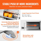 Electric Vegetable Slicer, 0-0.5"/0-12mm Thickness Adjustable Commercial Slicer Machine, Convertible to Manual