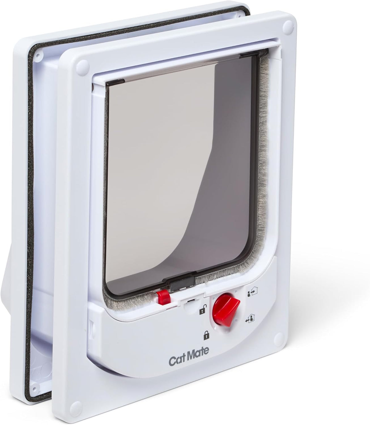 Electromagnetic 4-Way-Locking Cat Flap with 2 Collar Keys - White