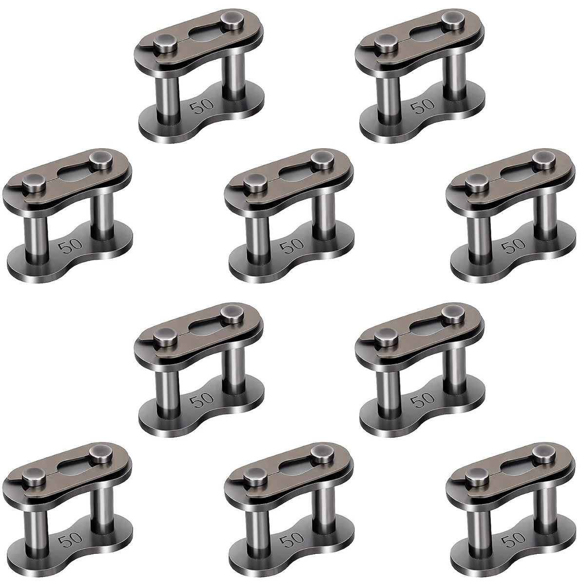 OIIKI 10 Pack #50 Roller Chain Connecting Links