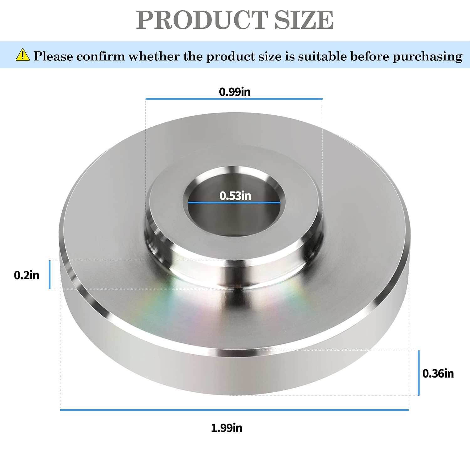 Lawn Mower Blade Mounting Washer, 804-110C Blade Washer for Land Pride Finish at FD AFM Series, Stainless Steel