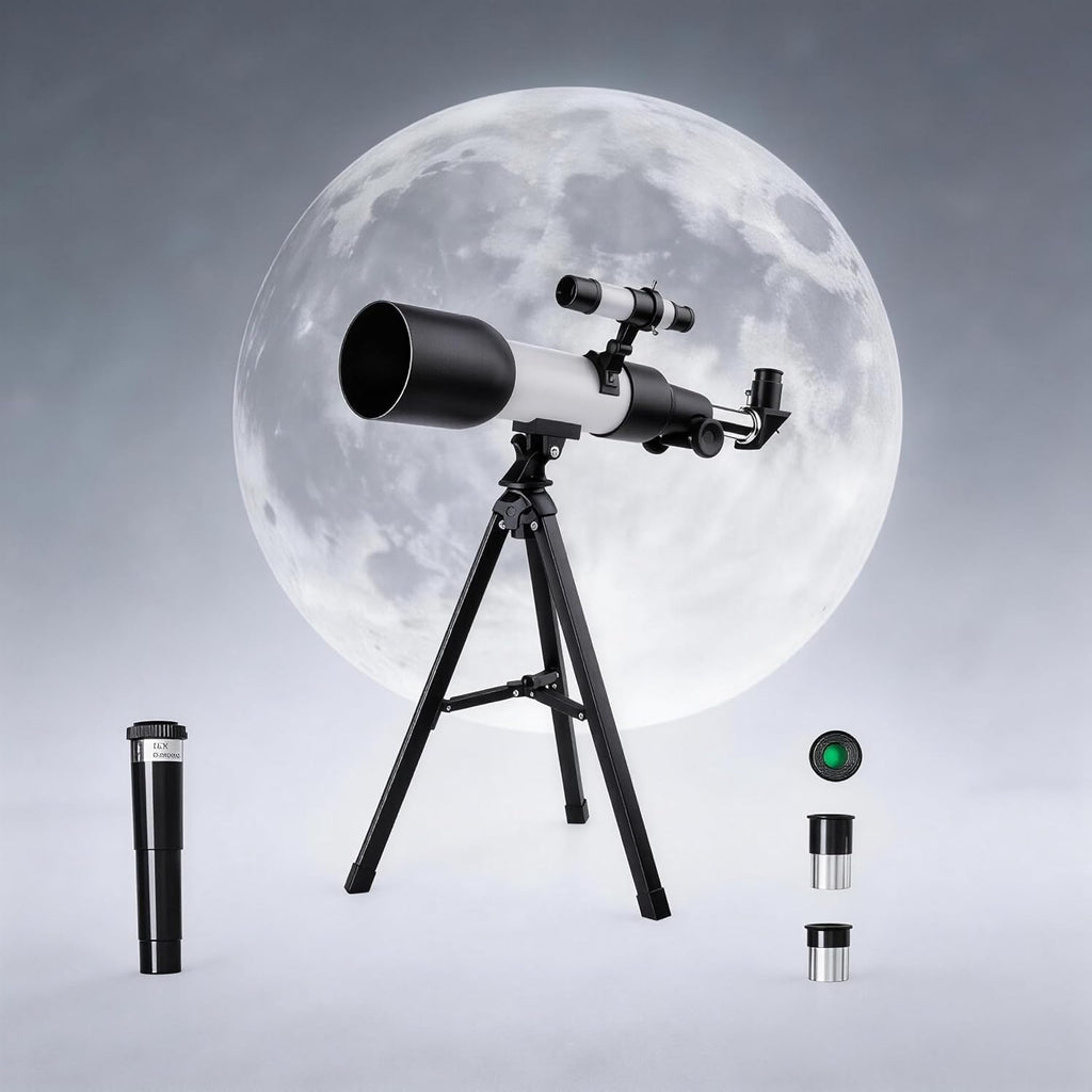 Telescope for Adults, 70mm Aperture 400mm Refractor Telescope for Astronomy Beginners with AZ Mount Tripod & Phone