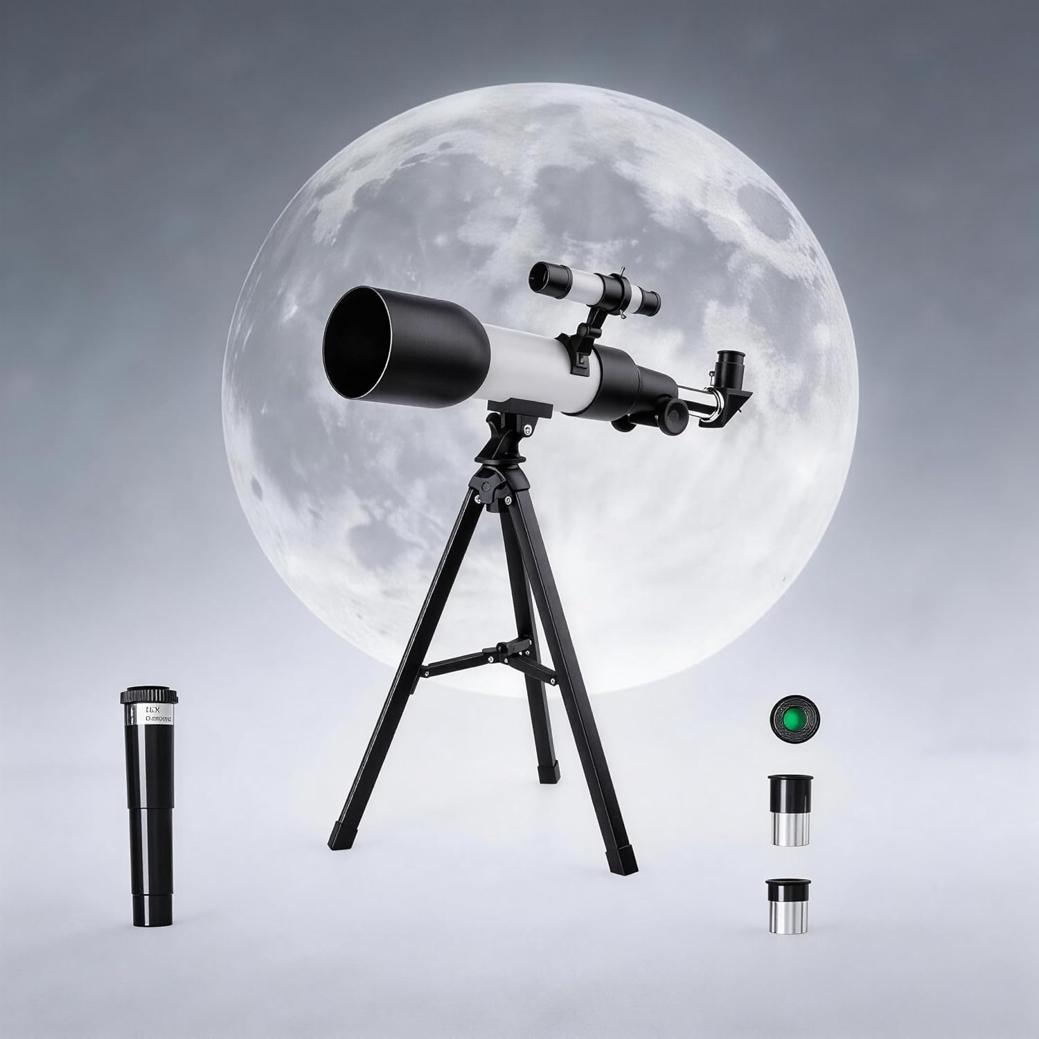 Telescope for Adults, 70mm Aperture 400mm Refractor Telescope for Astronomy Beginners with AZ Mount Tripod & Phone