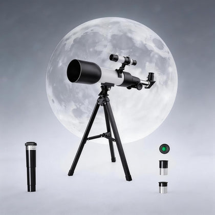 Telescope for Adults, 70mm Aperture 400mm Refractor Telescope for Astronomy Beginners with AZ Mount Tripod & Phone