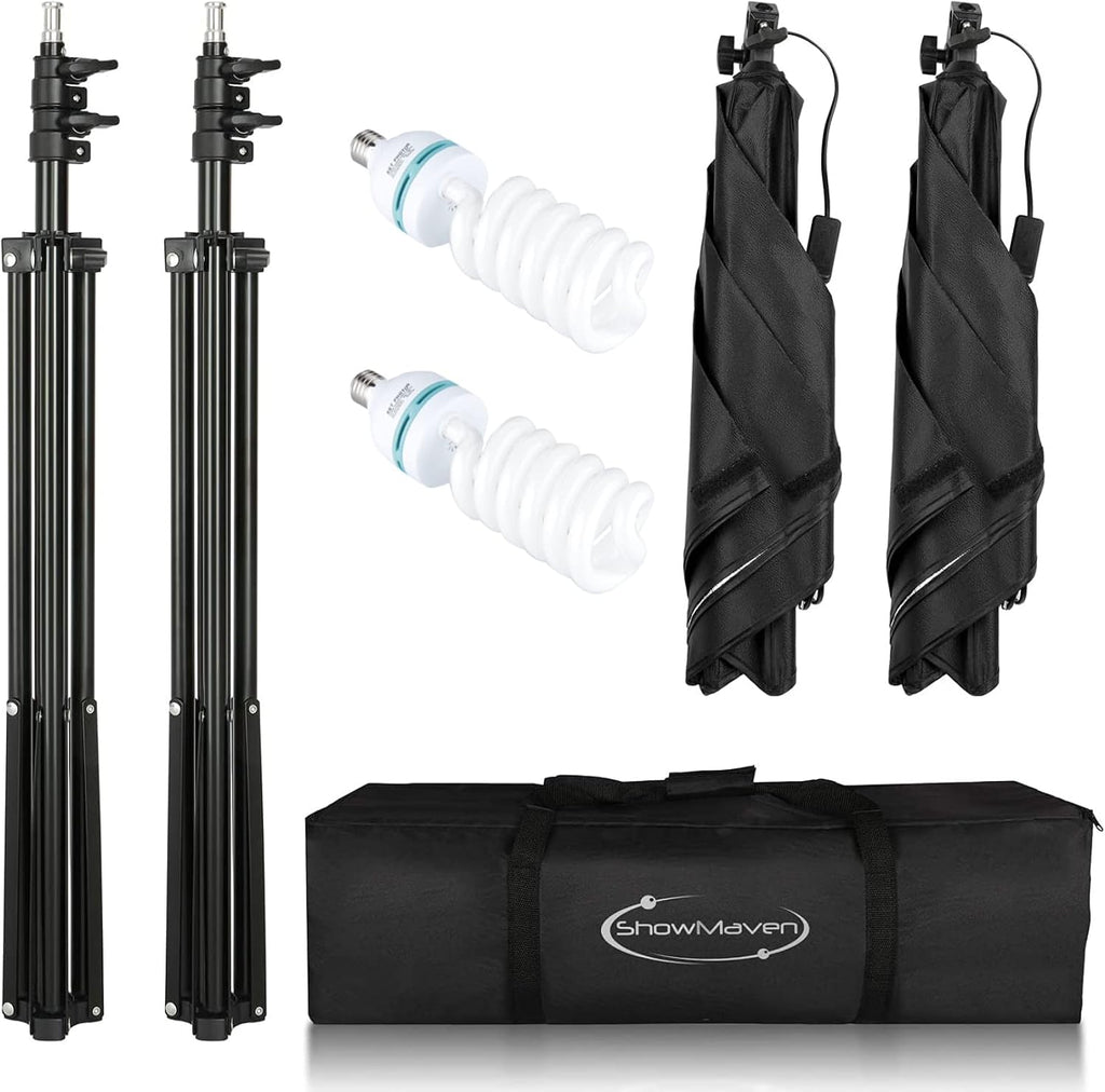 Softbox Lighting Kit, Studio Lights with 2 135W Bulbs 5500K Continuous Photography Lighting Kit for Filming Portrait
