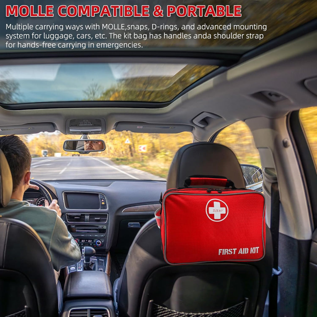 Comprehensive Premium 430 Piece Emergency First Aid Kit, Large Medical Kits for Home, Car, Camping, Travel, Hiking