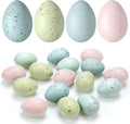 16 Pcs Easter Speckled Eggs 2.4 Inch Plastic Speckled Eggs Bowl, Vase Filler for DIY Spring Displays and Easter