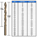 Drill America 15/32" Cobalt Heavy Duty Drill Bit (Pack of 6), D/ACO Series