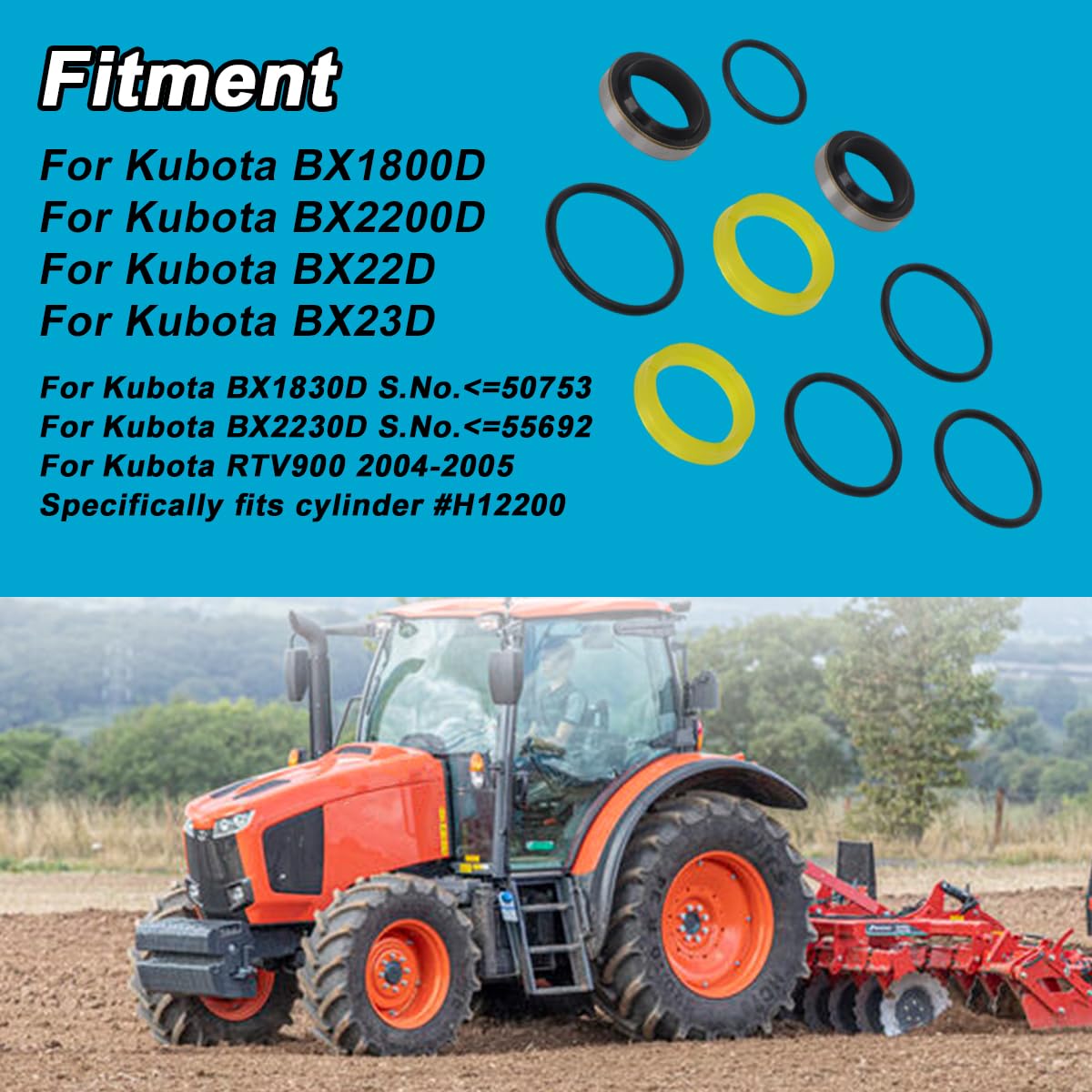 AUTOVIC Steering Cylinder Seal Kit for Kubota H12200 BX Series