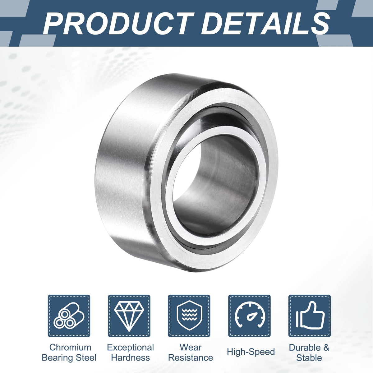 uxcell COM12T Spherical Plain Bearings 3/4" x1-7/16x3/4 Chrome Steel