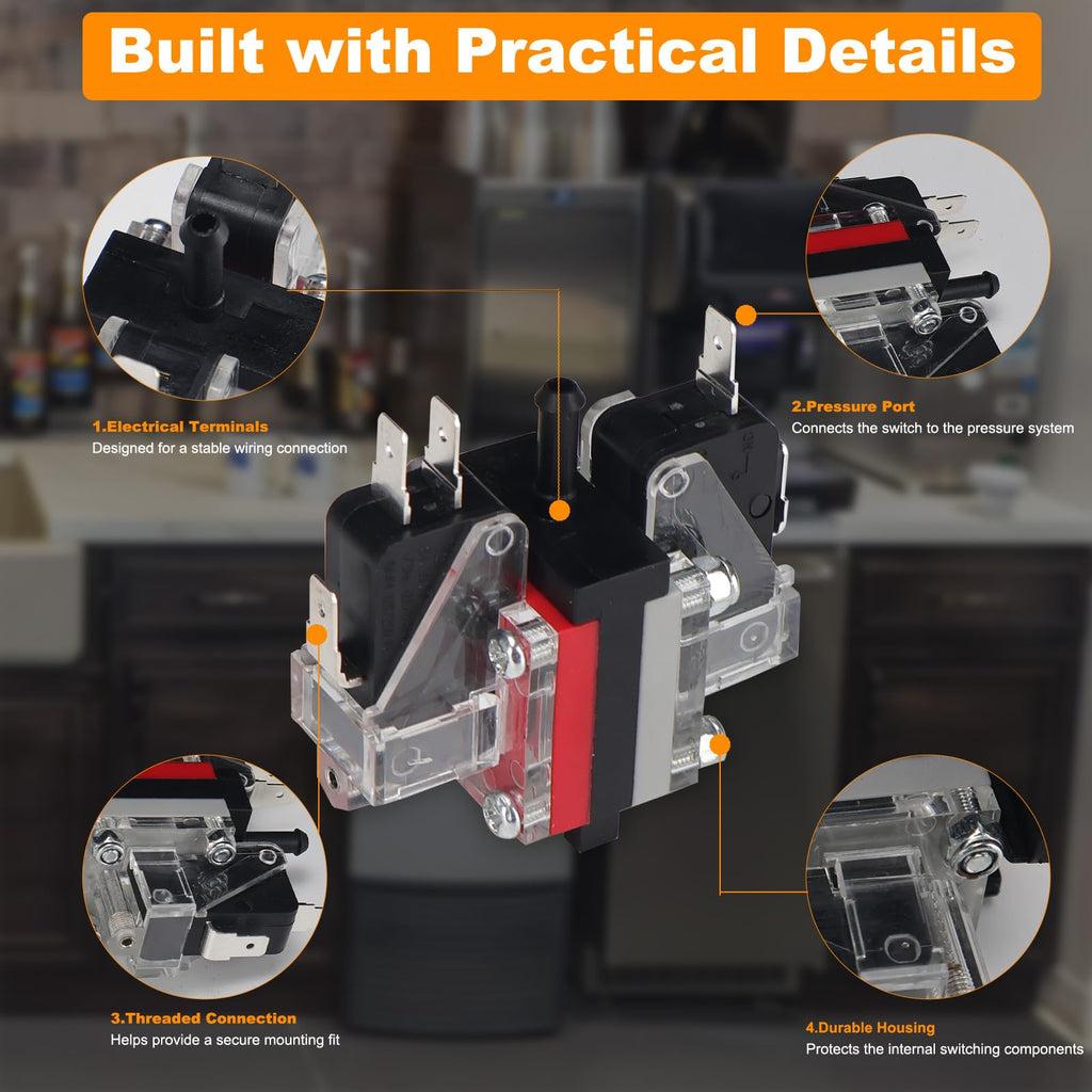 11-0504-01 Pressure Switch Ice Machine Parts Compatible with Scotsman