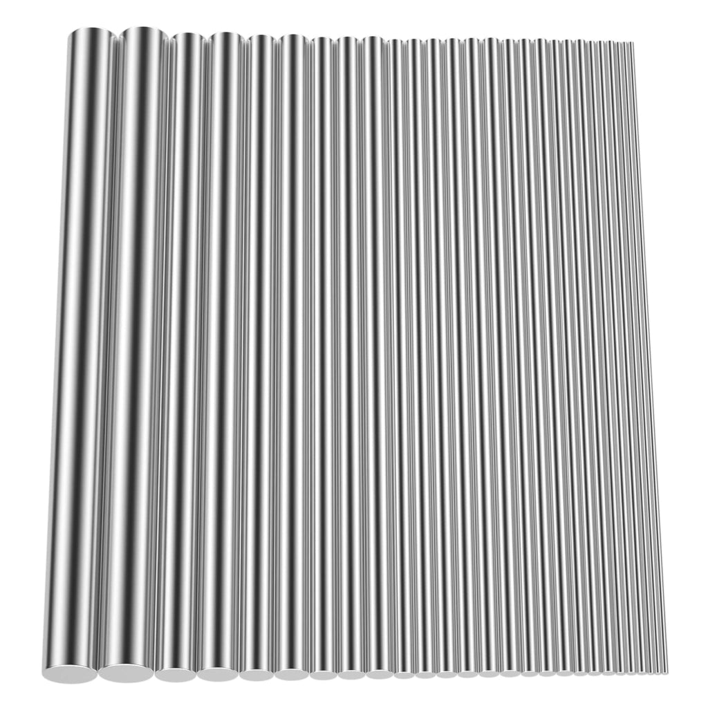 Stainless Steel Rods Assortment Kit, Diameter 1.0-8.0mm for DIY Craft Making, Handle Pin (27 Pieces)