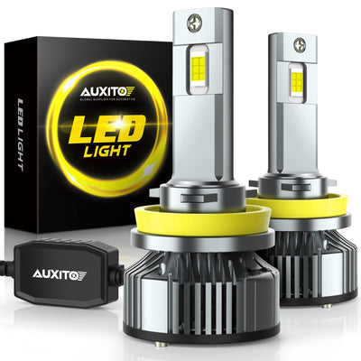H11 LED Bulbs, 120W 60000LM Per Set, 1200% Brighter, 6500K Cool White Adjustable H8 H9 LED Fog Light Bulb for Halogen
