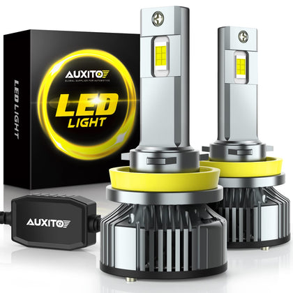 H11 LED Bulbs, 120W 60000LM Per Set, 1200% Brighter, 6500K Cool White Adjustable H8 H9 LED Fog Light Bulb for Halogen