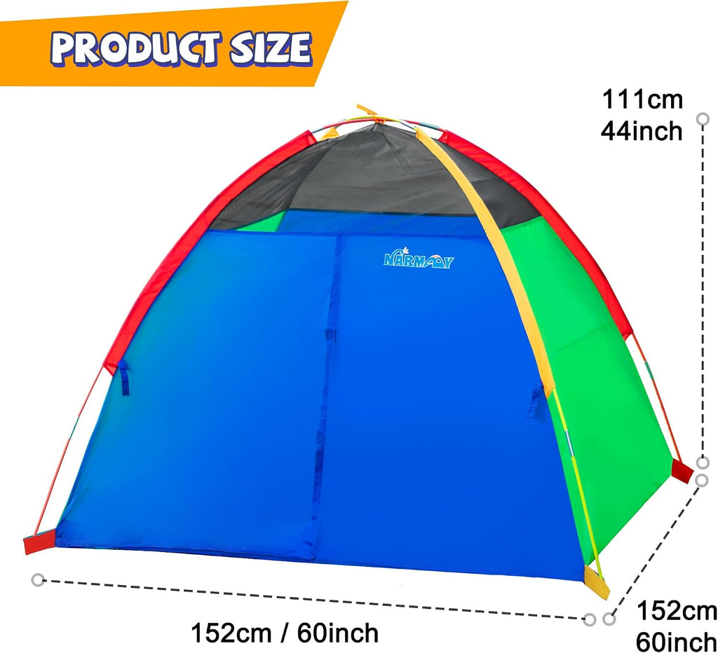 Play Tent Easy Fun Dome Tent for Kids Indoor/Outdoor Fun - 60 x 60 x 44 inch | Playhouse for Boys, Waterproof Floor