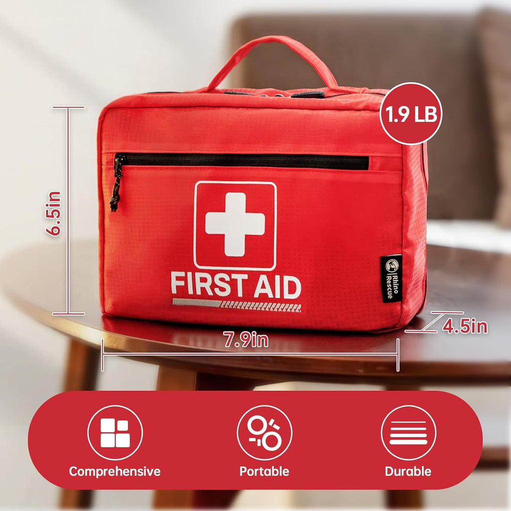 240 Piece All-Purpose First Aid Kit, Home & Office Professional Medical Supplies, Ideal for Emergency, School