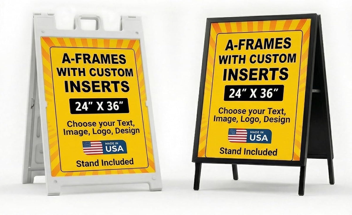 Custom A-Frame Sign Board Insert Coroplast Panels by DC 24x36 | Made in USA