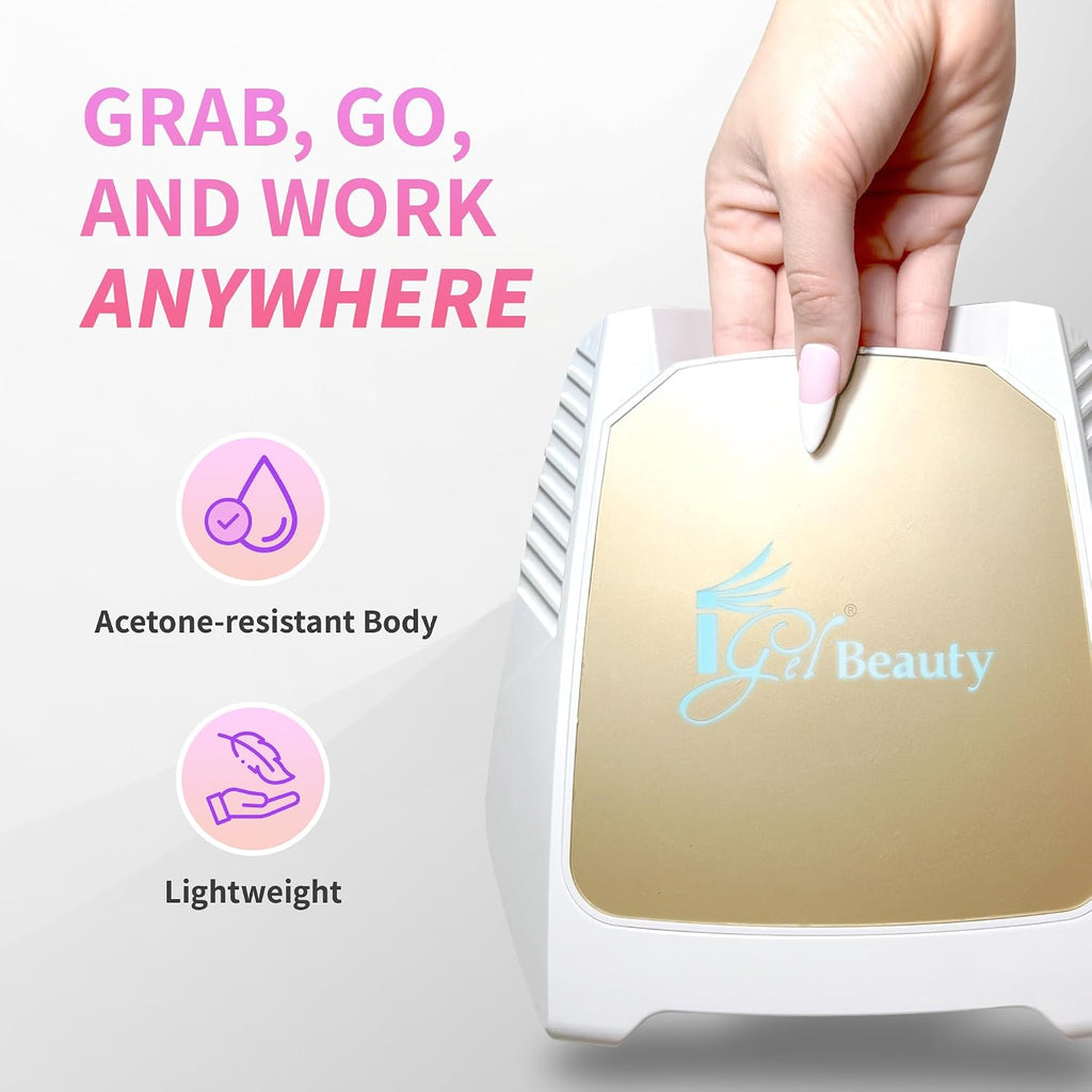 Hybrid PRO 2.0 UV/LED Nail Lamp – 48W Wireless Rechargeable Nail Dryer, Full Hand Curing, Smart Motion Sensor