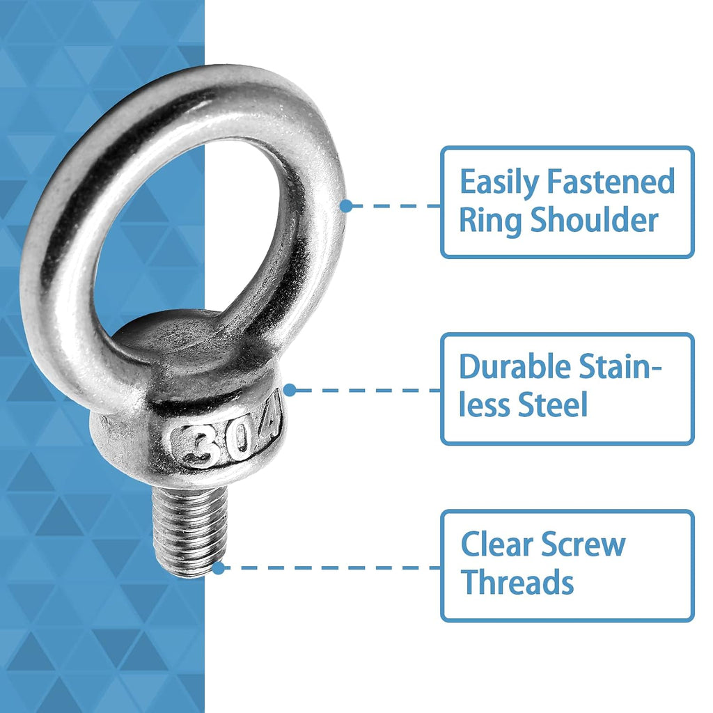 M10 Eye Bolt, 4pcs, Machinery Shoulder Lifting Ring