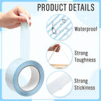 109 Yard Stripe Packing Tape Blue and White Striped Gift Wrapping Tape for Summer Coastal Party Small Business DIY