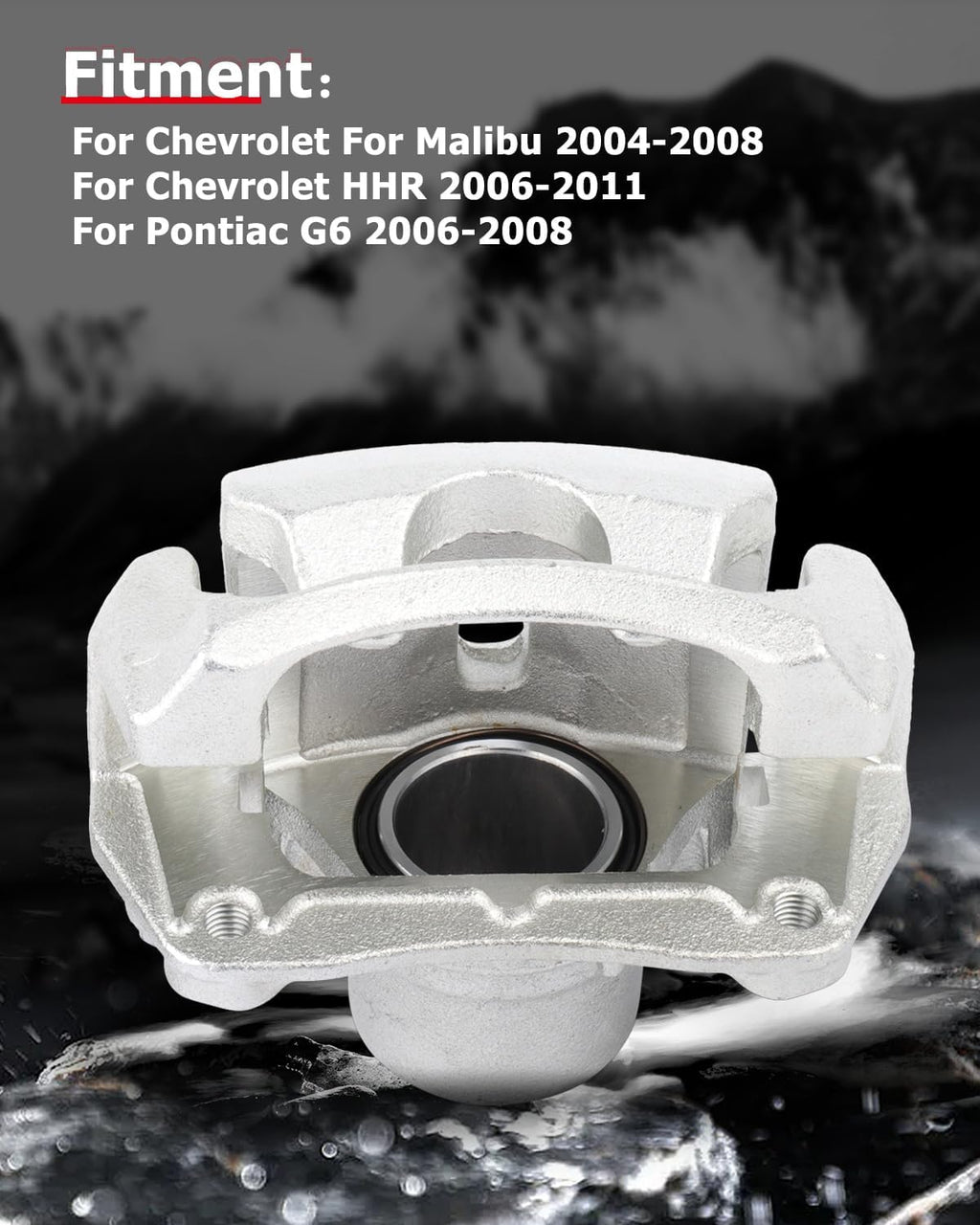 cciyu Front Left Disc Brake Caliper Assembly w/Bracket 18-B4910