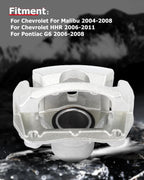 cciyu Front Left Disc Brake Caliper Assembly w/Bracket 18-B4910