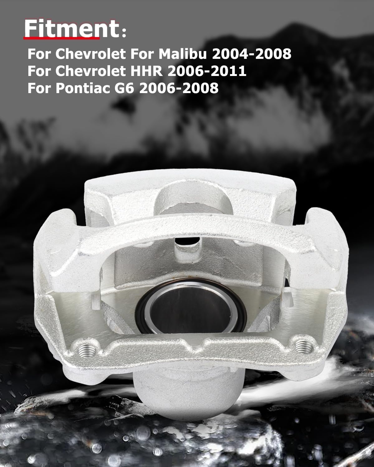 cciyu Front Left Disc Brake Caliper Assembly w/Bracket 18-B4910
