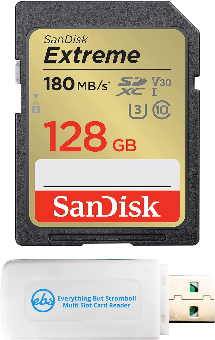 SanDisk 128GB Extreme V30, 4K, Class 10 Memory Card for Fujifilm Cameras | Works with GFX 50S II, X-T30 II, X-E4