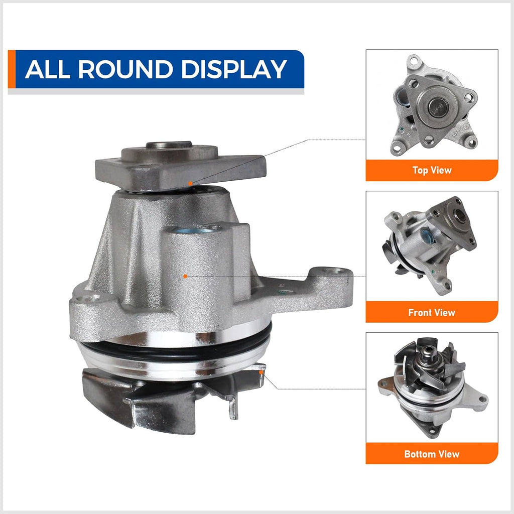 PAROD AW4126 Water Pump Kit Compatible with Ford Escape Explorer Focus Fusion, Mazda 3 5 6 B2300, Lincoln MKC MKT MKZ, Mercury Mariner Milan, Jaguar F-Pace XE XF, GMC Envoy, 2.0L 2.3L 2.5L