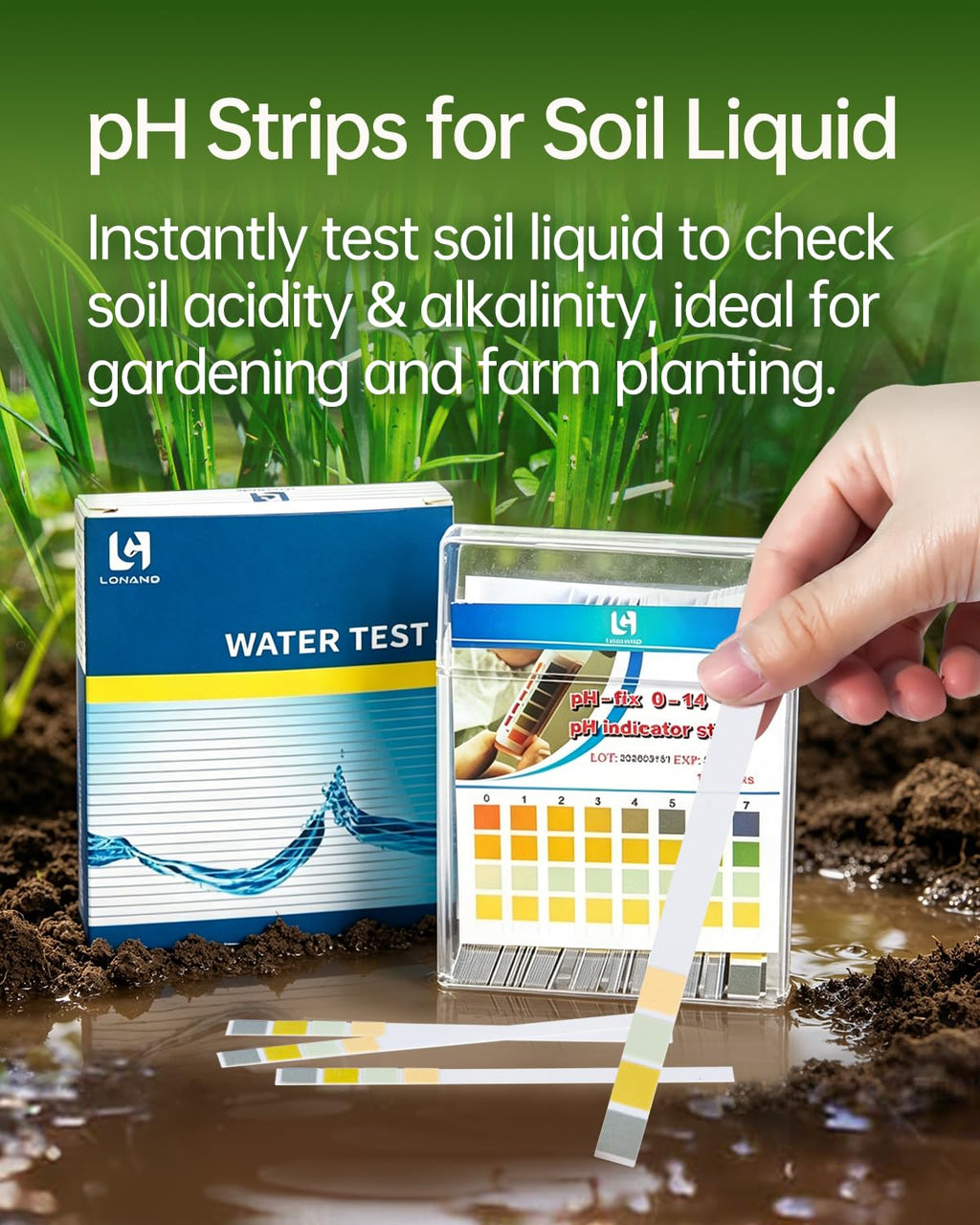 pH Test Strips, 100 Strips, 0-14 Range Universal pH Paper