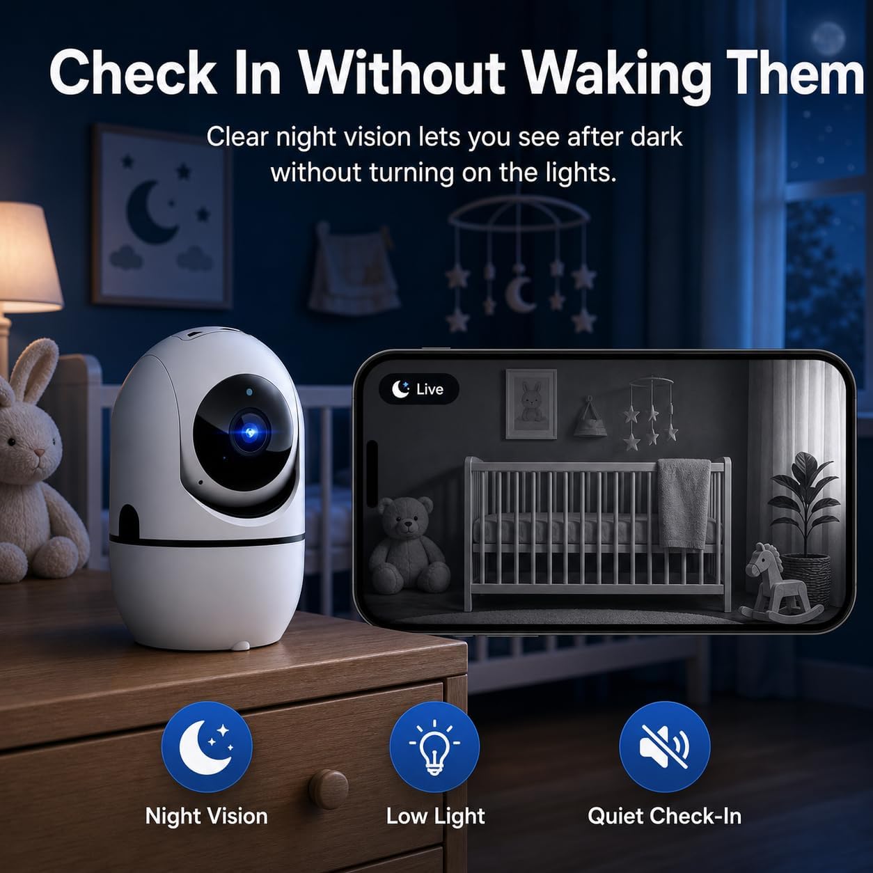 5G Indoor Camera for Home Security, 2K Pet Camera with Phone App, 360° PTZ Indoor Camera for Baby MonitorDog Camera