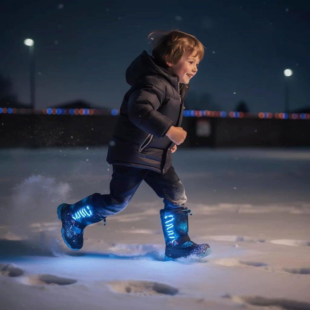 Absolute Thunder 3 Little Kid Light Up Snow Winter Boots, Warm, Insulated, Waterproof