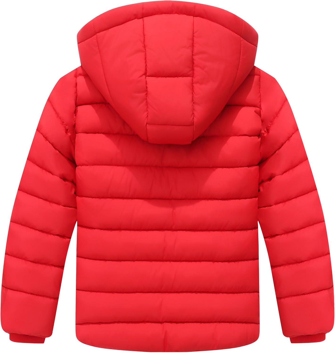Boy's Quilted Winter Jacket Waterproof Down Coat Puffy Hooded Parka | Warm Jacket with Detachable Hood Windproof