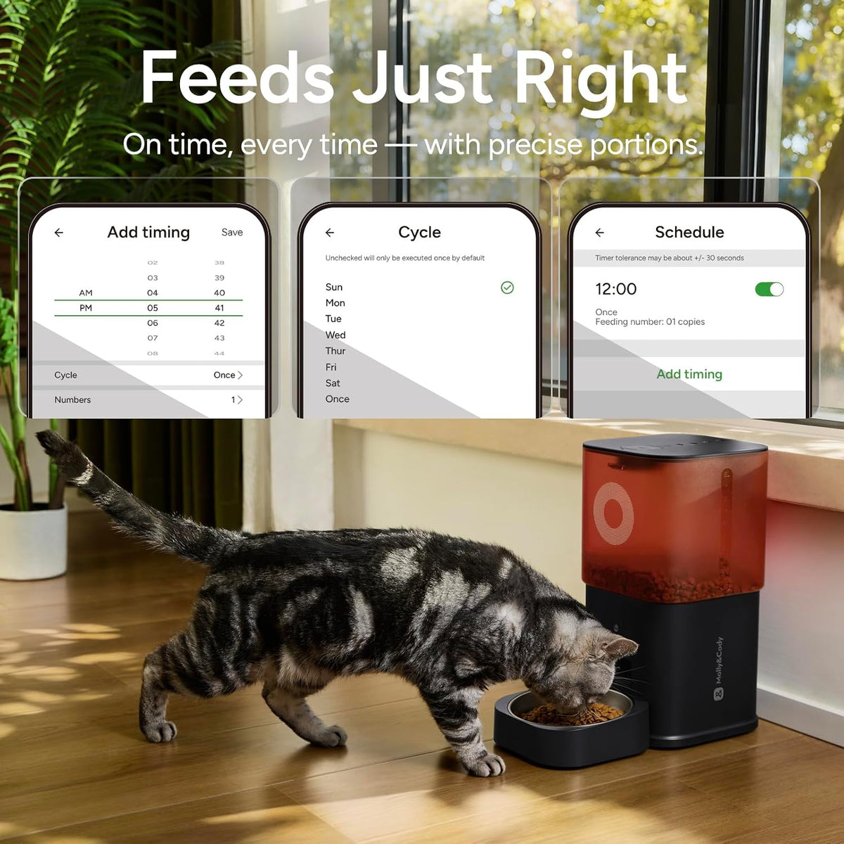 Automatic Cat Feeder with Camera: 6L Automatic Dog Feeder with 2-Way Audio Night Vision Dual Power Supply App Control