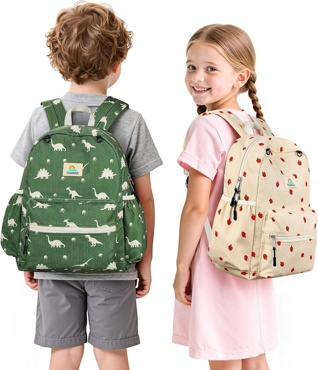 Corduroy Kids Backpack for Boys and Girls 5-8: Boys Backpack for Elementary Kindergarten - 15 inch Cute Backpacks for