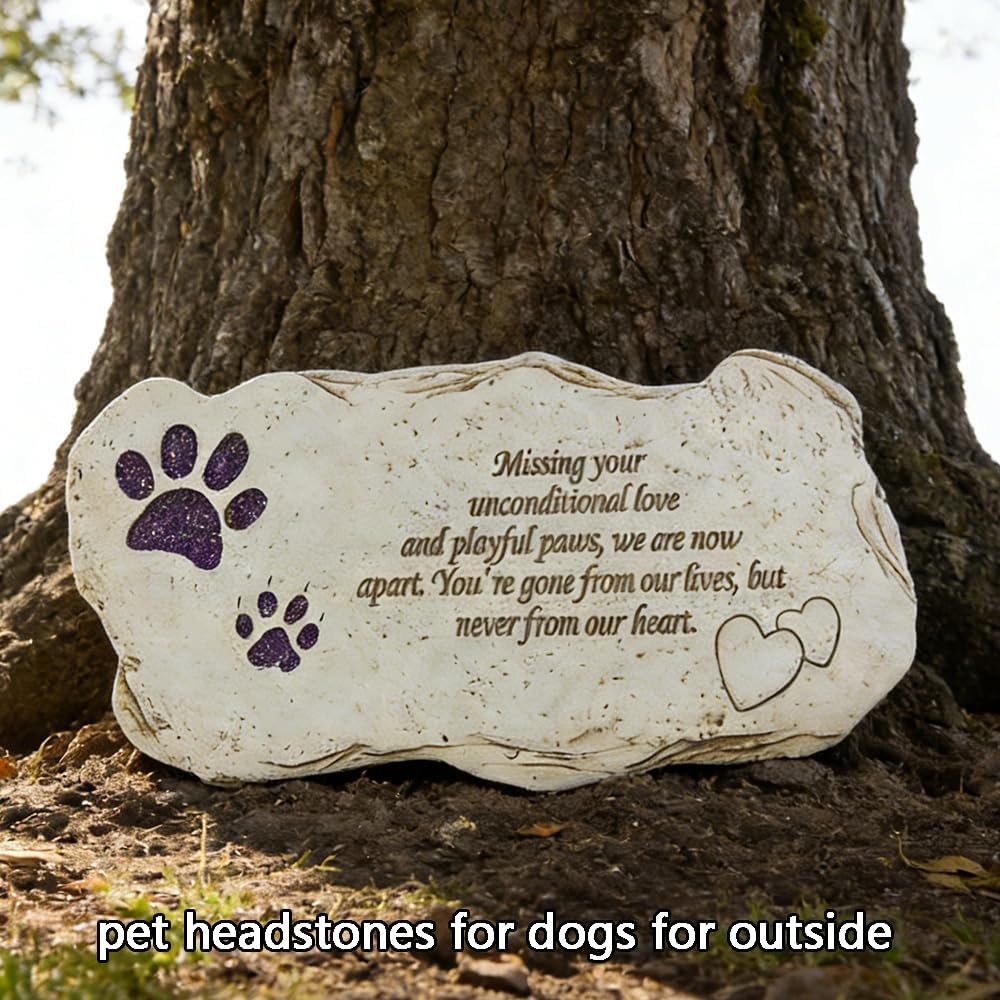 Pet Memorial Stones Plaques Headstones for Dogs or Cats