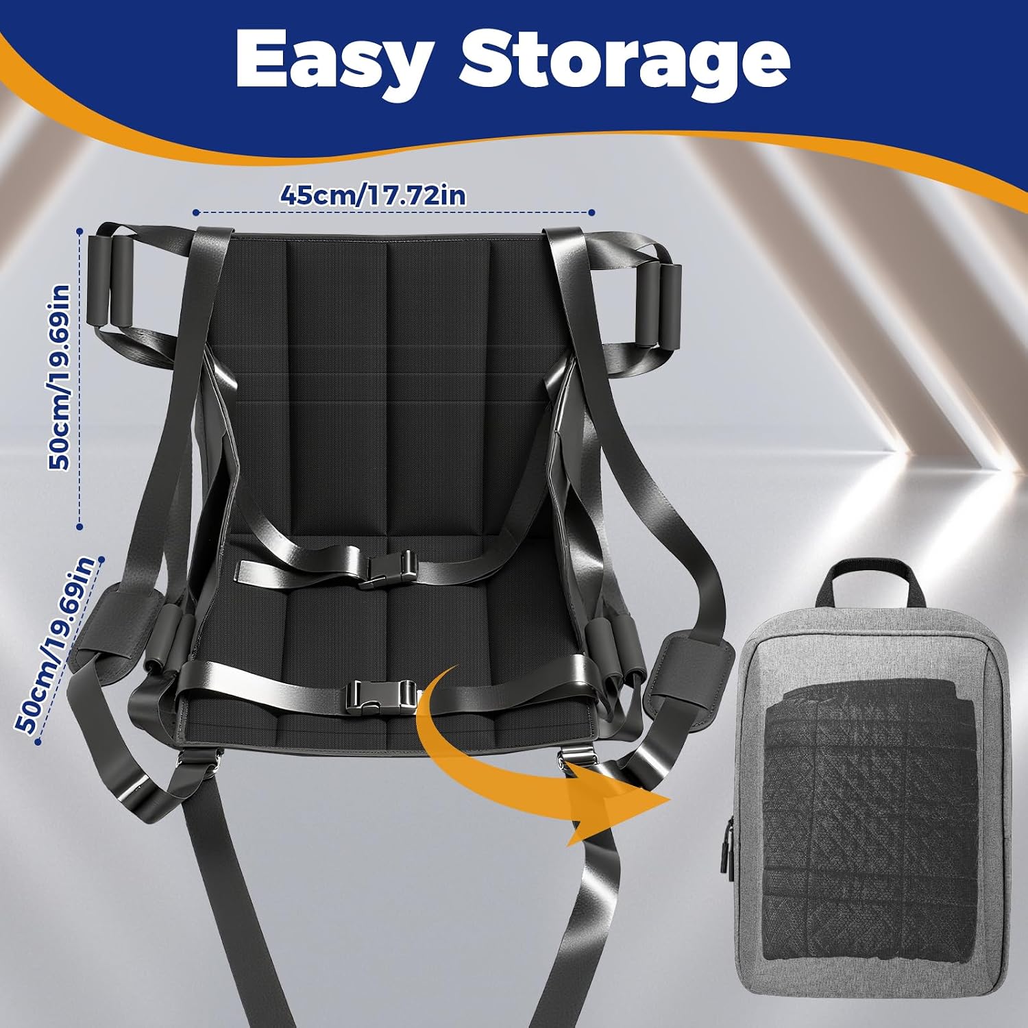 Patient Lift Transfer Belt for Wheelchair to Car/Bed, Emergency Evacuation Chair Stair Lift Assist pad, Portable Home