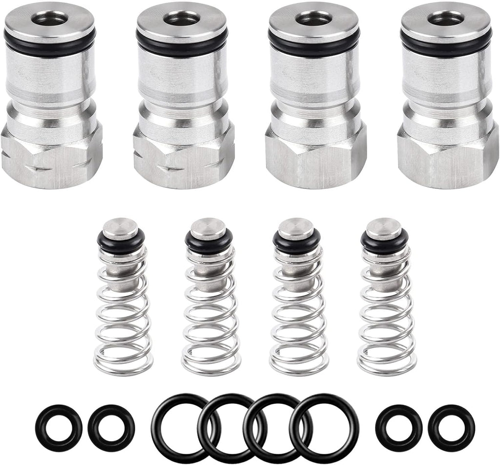 2 Pairs Ball Lock Keg Post – Homebrew Gas & Liquid Corny Keg Connectors | Stainless Steel, Standard 19/32"-18 Thread