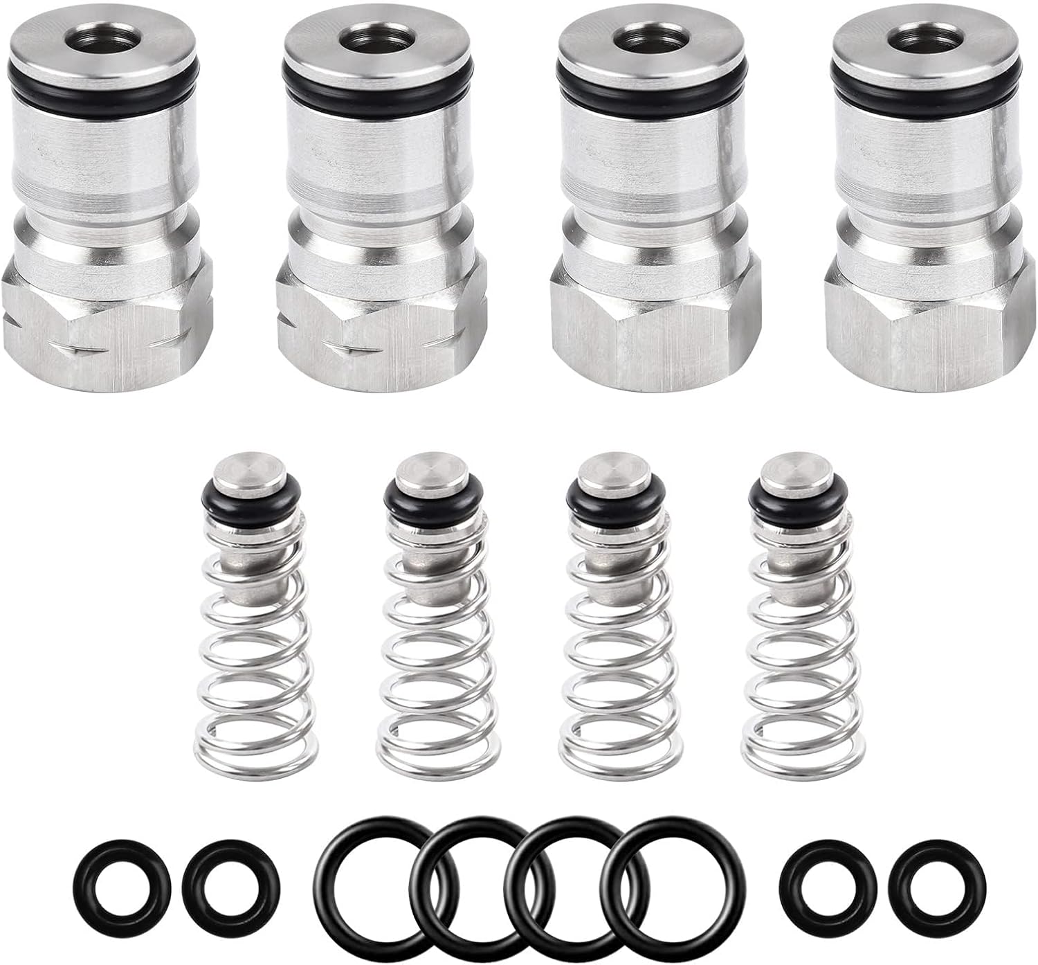 2 Pairs Ball Lock Keg Post – Homebrew Gas & Liquid Corny Keg Connectors | Stainless Steel, Standard 19/32"-18 Thread