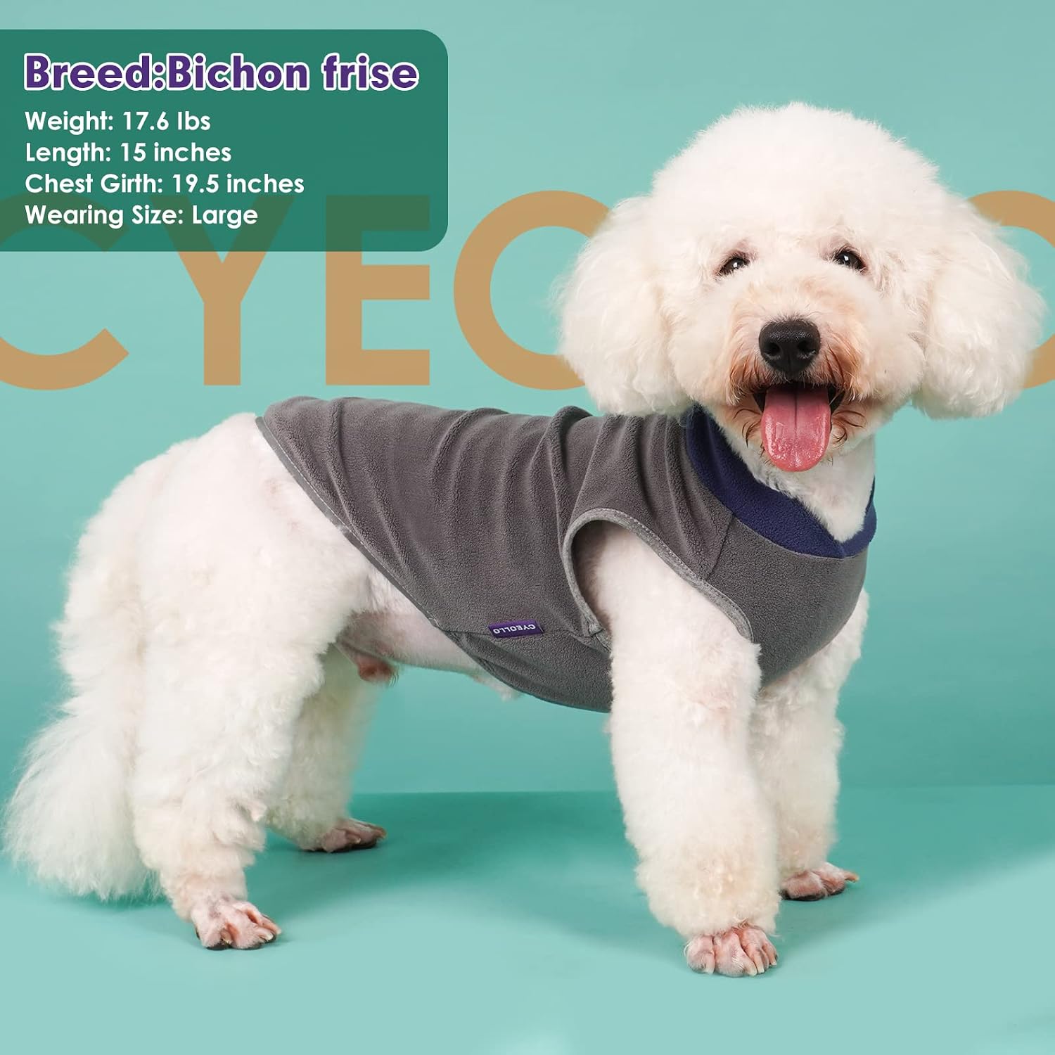 2 Pack Fleece Dog Sweater Stretchy Pullover Soft Dog Jacket with Reflective Stripe Lightweight Sweatshirt Pet Clothes